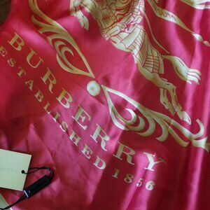 Large Burberry Silk Scarf... NWT